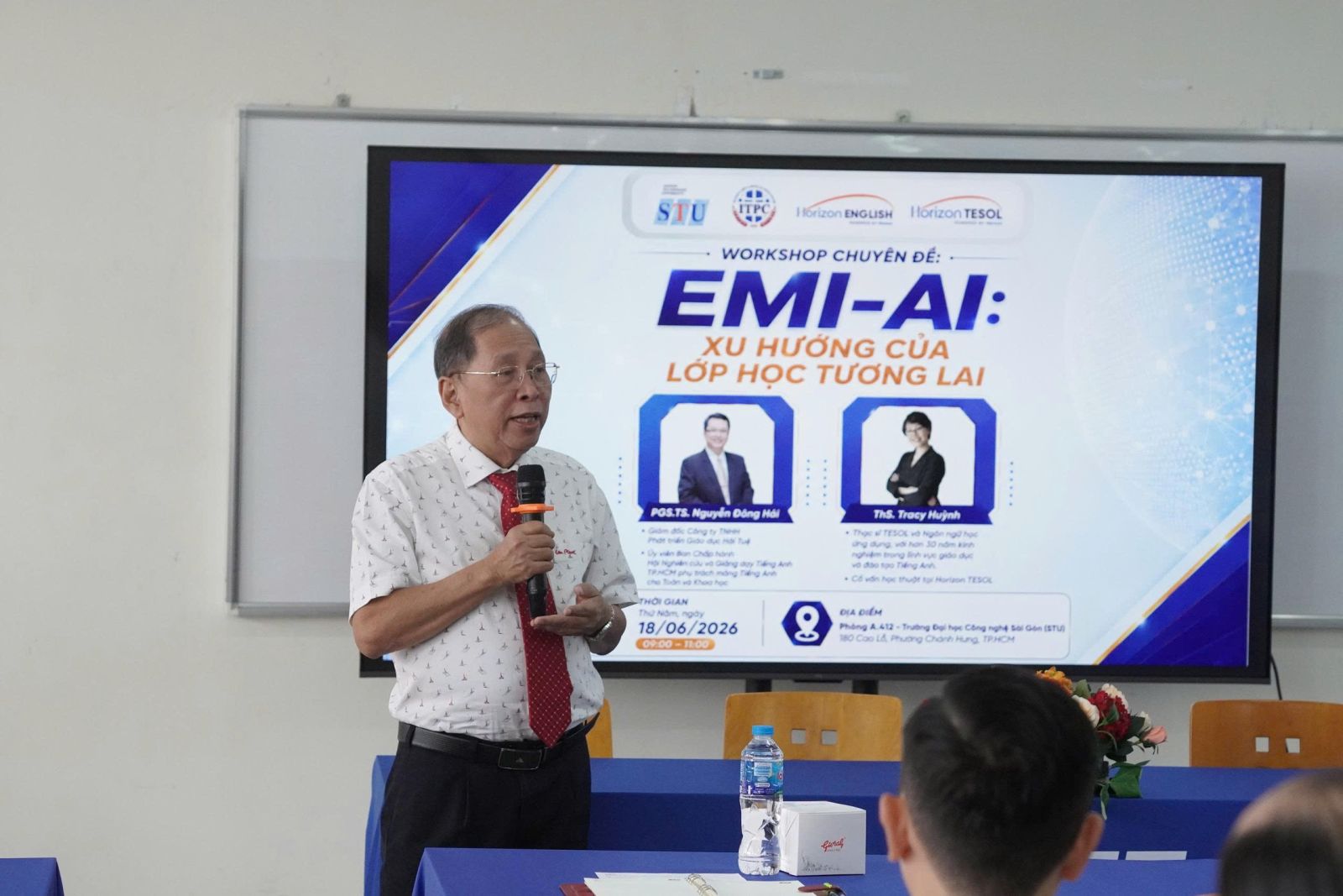 WORKSHOP “EMI VÀ AI – XU HƯỚNG CỦA LỚP HỌC TƯƠNG LAI” TẠI TRƯỜNG ĐẠI HỌC CÔNG NGHỆ SÀI GÒN (STU)